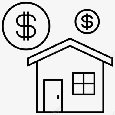 房地产房子投资图标图标