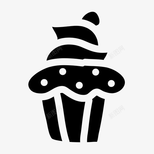 纸杯蛋糕甜点涂鸦图标svg_新图网 https://ixintu.com 固体 快餐 手绘 涂鸦 甜点 纸杯 蛋糕 食物