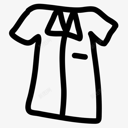 衬衫服装涂鸦图标svg_新图网 https://ixintu.com t恤 手绘 时尚 服装 涂鸦 衬衫