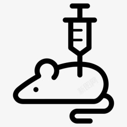 老鼠注射器科学注射老鼠实验室图标高清图片