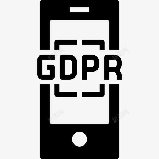 智能手机gdpr25填充图标svg_新图网 https://ixintu.com gdpr 填充 手机 智能