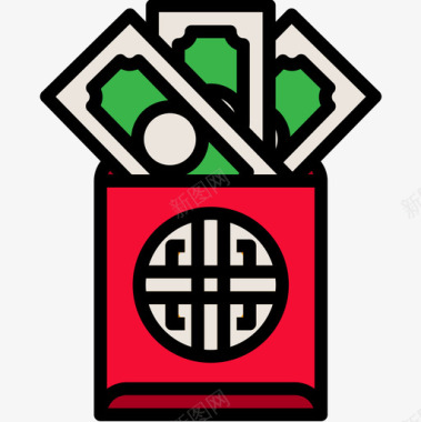 红宝中国传统3线颜色图标图标