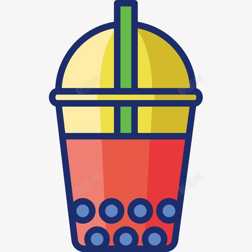 冰茶食品饮料7线性颜色图标svg_新图网 https://ixintu.com 冰茶 线性 颜色 食品饮料