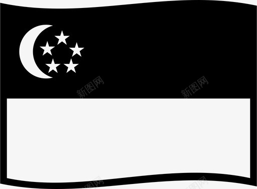 长方形旗亚洲国家图标图标