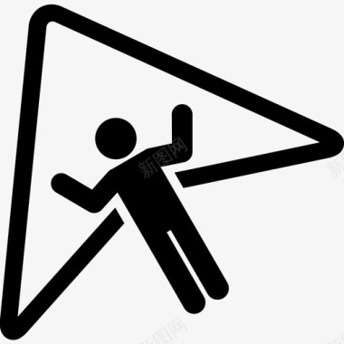 悬挂式滑翔活动极限图标图标