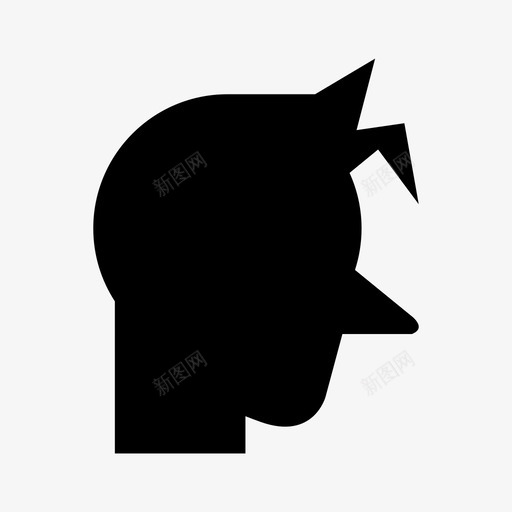 男人脸头图标svg_新图网 https://ixintu.com 人的 男人 轮廓