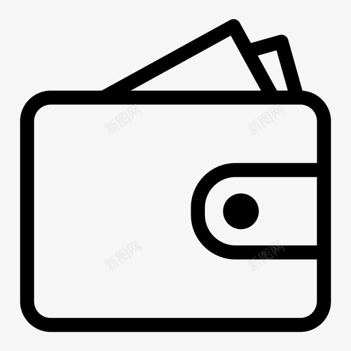 钱包货币美元图标svg_新图网 https://ixintu.com 基金 美元 货币 购物 钱 钱包