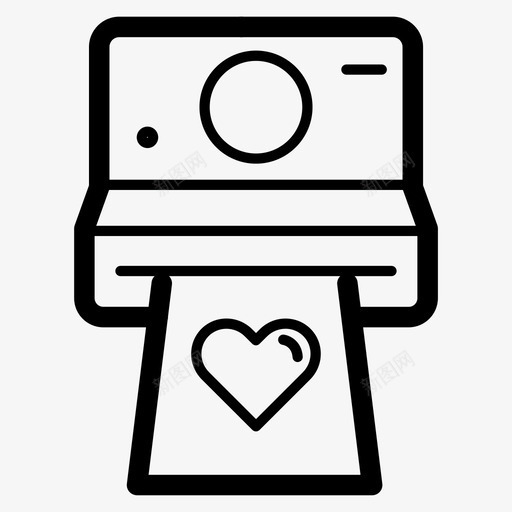 打印机传真爱情图标svg_新图网 https://ixintu.com 传真 印刷机 情人节 打印机 爱情
