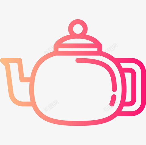 茶壶食品饮料4梯度图标svg_新图网 https://ixintu.com 梯度 茶壶 食品饮料
