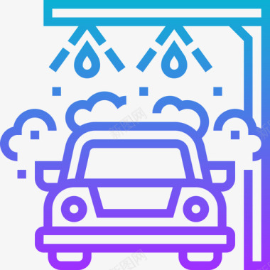 洗车汽车服务坡度图标图标