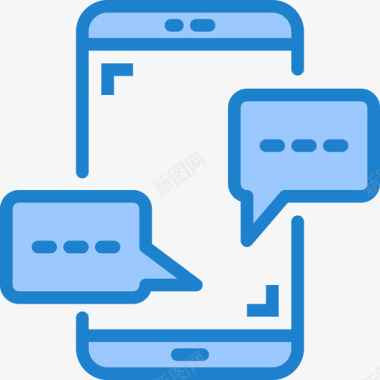 信息智能手机应用程序6蓝色图标图标
