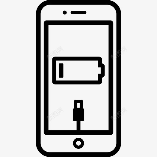 手机电池充电图标svg_新图网 https://ixintu.com 充电 手机 智能 电池