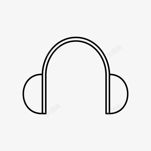 耳机音频声音图标svg_新图网 https://ixintu.com 声音 技术 符号 耳机 音频