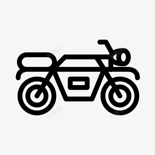 摩托车自行车交通工具图标svg_新图网 https://ixintu.com 交通工具 侧视图 摩托车 旅行 自行车 车辆