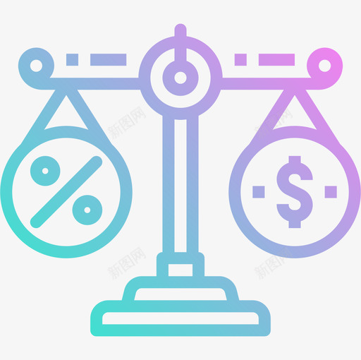 平衡会计和财务5梯度图标svg_新图网 https://ixintu.com 会计和财务5 平衡 梯度