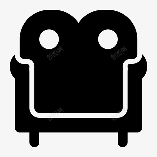 沙发椅子装饰品图标svg_新图网 https://ixintu.com 家具 房子 房间 椅子 沙发 装饰品