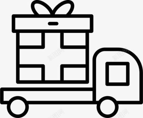卡车盒子礼品盒图标图标