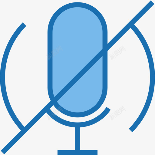 没有声音设备和技术8蓝色图标svg_新图网 https://ixintu.com 声音 技术 没有 蓝色 设备