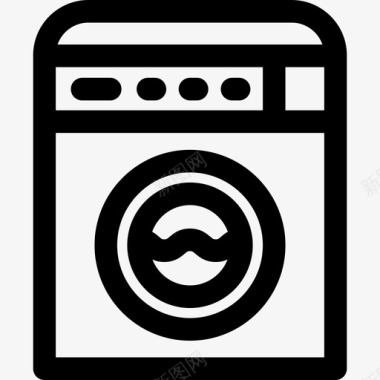 洗衣机电子49线性图标图标