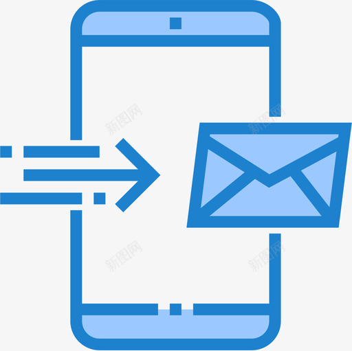 电子邮件智能手机功能6蓝色图标svg_新图网 https://ixintu.com 手机功能 智能 电子邮件 蓝色