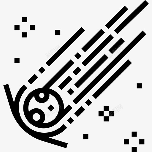 彗星空间123直线图标svg_新图网 https://ixintu.com 彗星 直线 空间