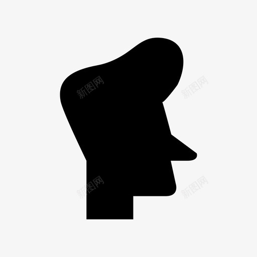 用户头部男性图标svg_新图网 https://ixintu.com 侧面 头部 用户 男性 轮廓