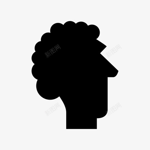 男性头部侧面图标svg_新图网 https://ixintu.com 侧面 头部 用户 男性 男性头部轮廓