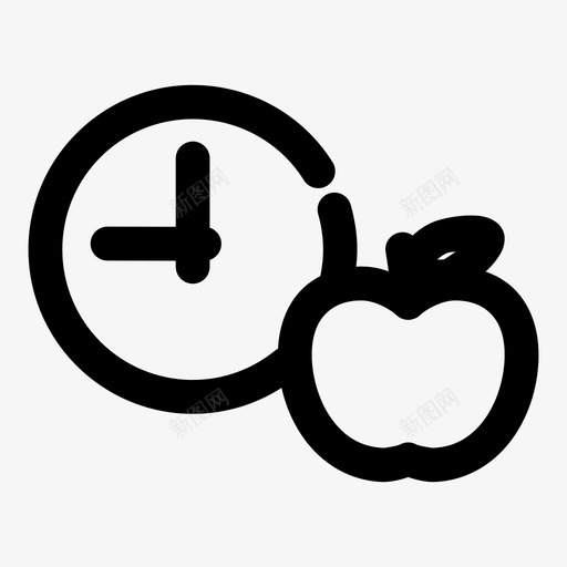苹果时钟时间手表图标svg_新图网 https://ixintu.com 手表 时间 苹果时钟 随机间隔加粗