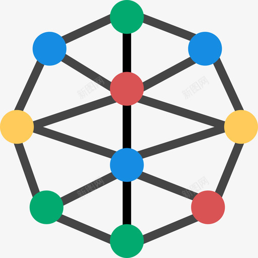 网络通信连接4扁平图标svg_新图网 https://ixintu.com 扁平 网络 连接 通信 通信连