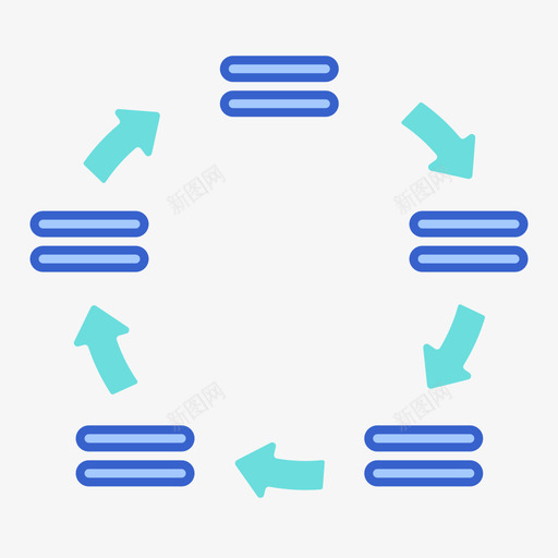 周期信息图6线颜色图标svg_新图网 https://ixintu.com 信息图6 周期 线颜色