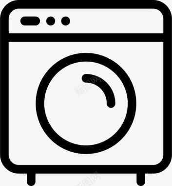 洗衣机酒店洗衣房图标图标