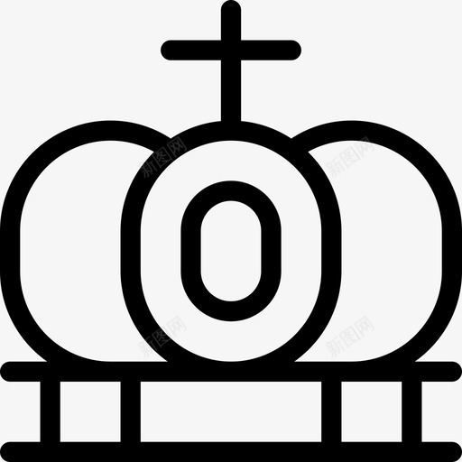 皇冠中世纪37直纹图标svg_新图网 https://ixintu.com 中世纪 皇冠 直纹