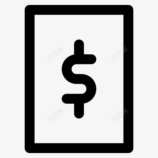 钞票美元电子商务图标svg_新图网 https://ixintu.com 互联网 创业 收据 电子商务 线路 美元 钞票