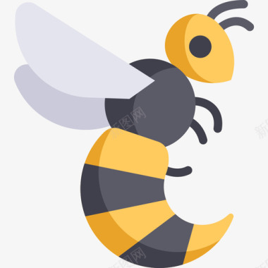 黄蜂过敏2扁平图标图标