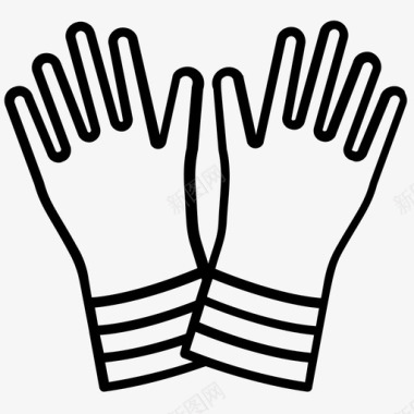 工作手套护手手套手保护图标图标