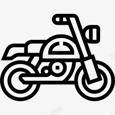 摩托车摩托车运动6直线型图标图标