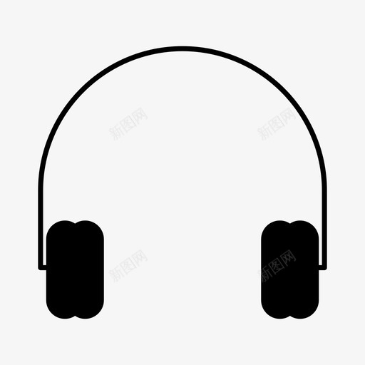 耳机听办公室标志图标svg_新图网 https://ixintu.com 办公室 标志 耳机
