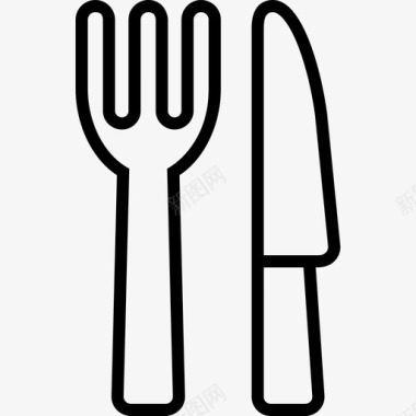 采购产品叉和刀刀叉餐具图标图标