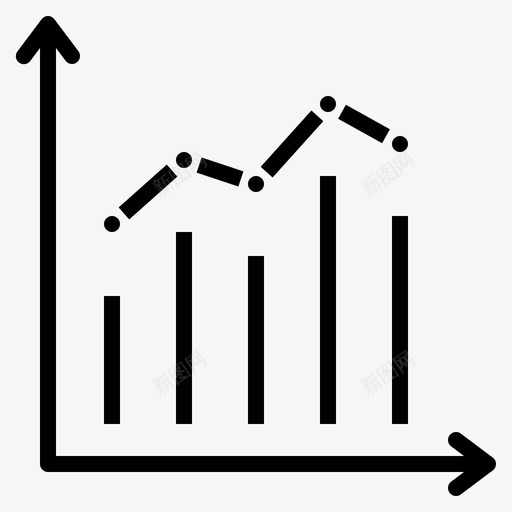 折线图业务财务图标svg_新图网 https://ixintu.com office solid 业务 折线 线图 统计 财务