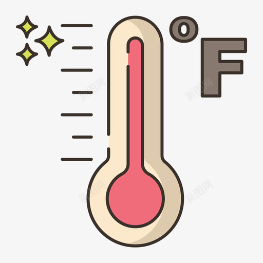 温度计222天气线性颜色图标svg_新图网 https://ixintu.com 222天气 温度计 线性颜色
