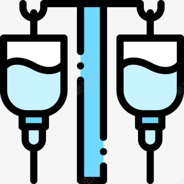 输血残疾人2线色图标图标