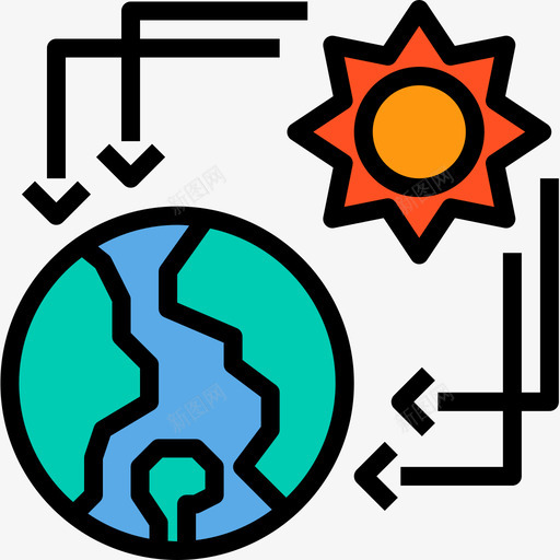 太阳能能量40线性颜色图标svg_新图网 https://ixintu.com 太阳能 线性 能量 颜色