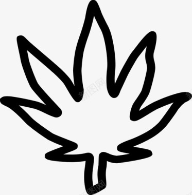 大麻叶大麻thc图标图标