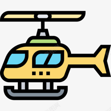 飞机运输和车辆3线性颜色图标图标
