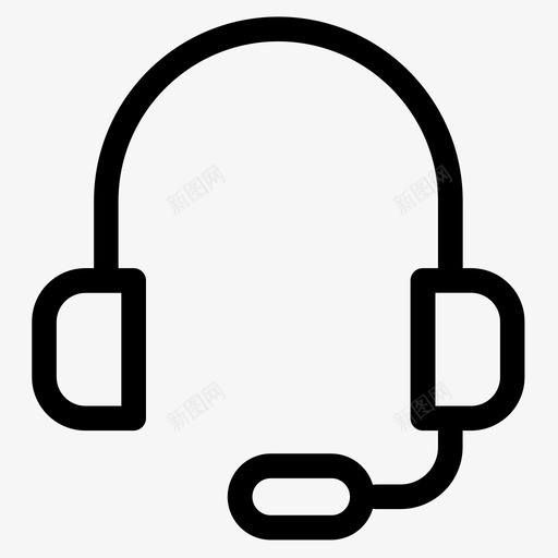 耳机基本图标6轮廓svg_新图网 https://ixintu.com 图标 基本 耳机 轮廓