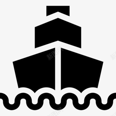 邮轮海上轮船图标图标
