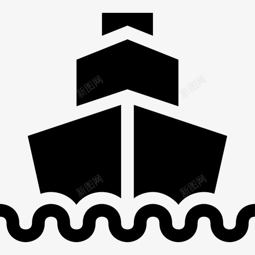 邮轮海上轮船图标svg_新图网 https://ixintu.com 小黑 旅行 海上 海浪 轮船 邮轮