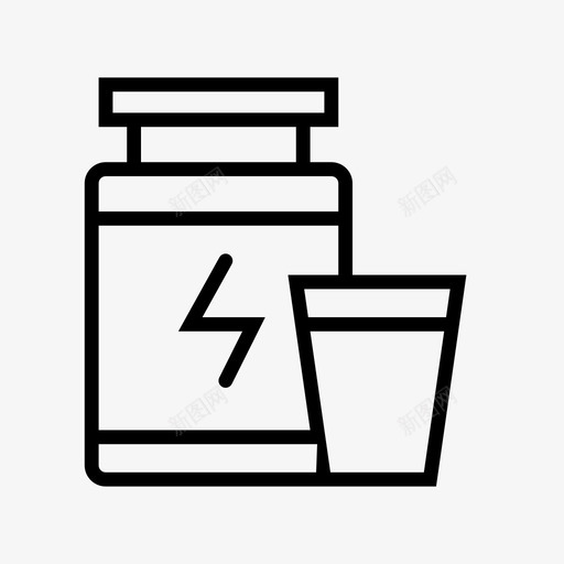 蛋白质补充剂能量饮料运动饮料图标svg_新图网 https://ixintu.com 能量 蛋白质 补充 运动 饮料