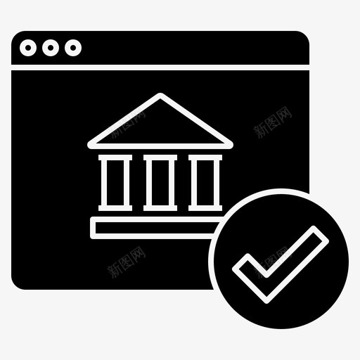 注册银行银行在线图标svg_新图网 https://ixintu.com 在线 注册银行 银行 银行字形
