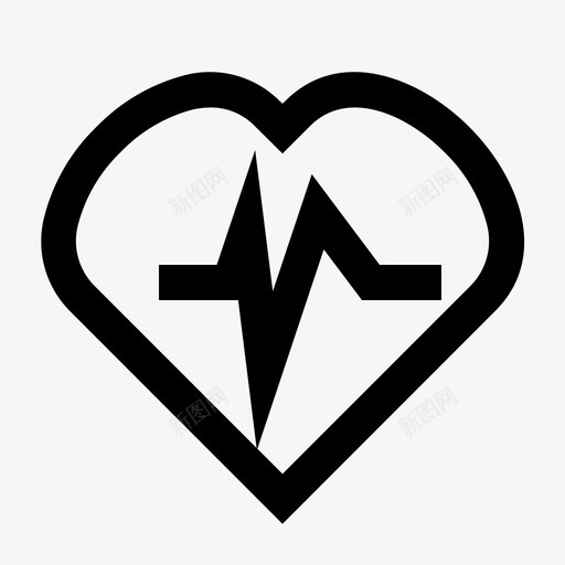 心率医疗保健心跳图标svg_新图网 https://ixintu.com 医疗 医疗保健 心率 心跳 脉搏